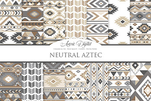 Neutral Aztec Digital Paper