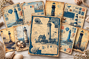 Vintage Seaside Lighthouse Printable, a Background Graphic by Printable Treasure (Thumbnail 3 of 3)