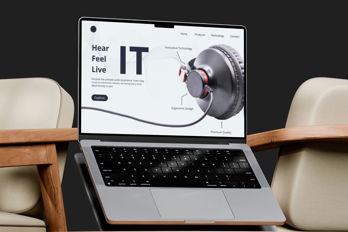 Audio E-Commerce Landing Page, a Landing Page Template by Glyphminds Studios (Photo 2 of 3)