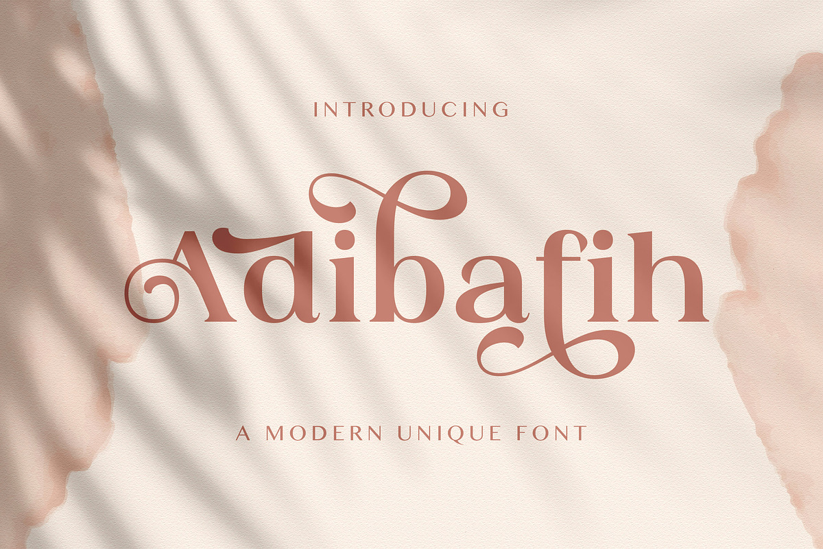 Adibafih - Casual Serif Font, a Serif Font by StringLabs (Photo 1 of 11)