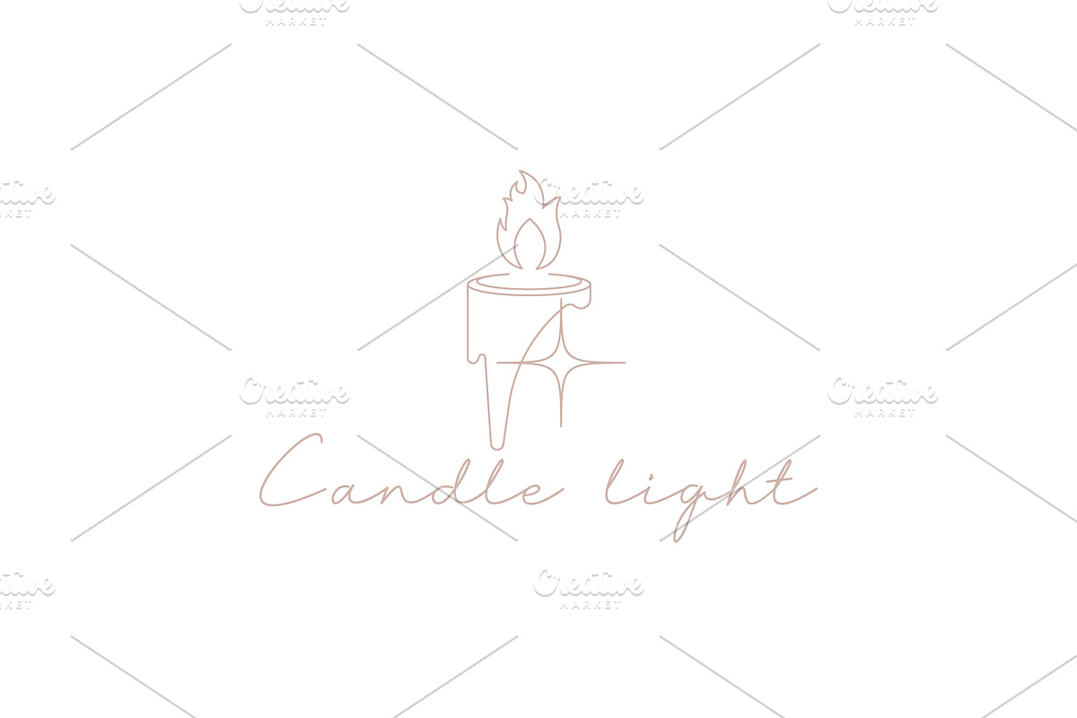 candle logo vector icon illustration, a Branding & Logo Template by Dyn Studio