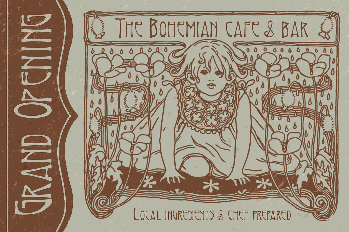 Art Nouveau Font, a Font by Liz Kohler Brown (Photo 2 of 5)