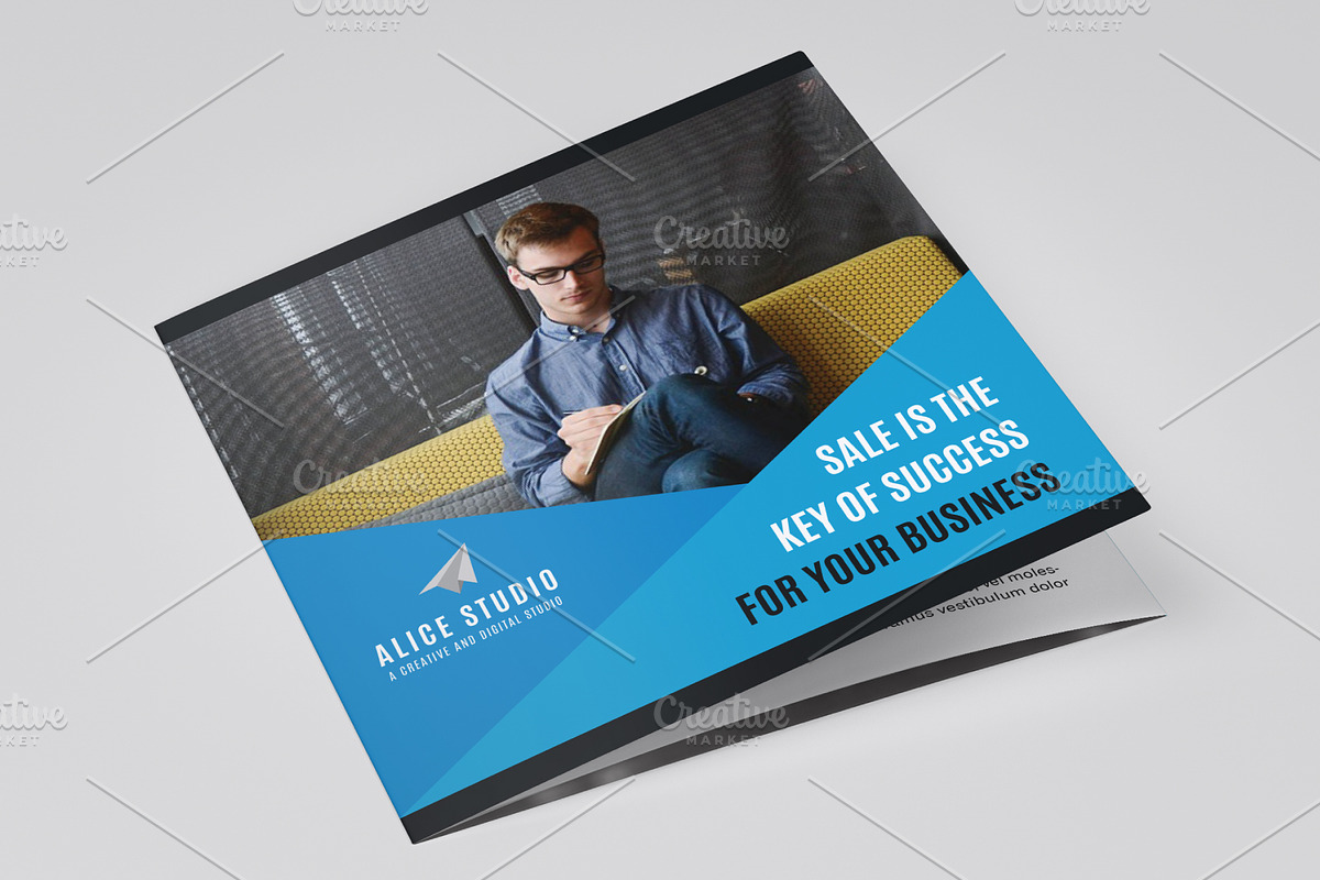 Square Trifold Brochure Template, a Brochure Template by Alice_s (Photo 1 of 8)