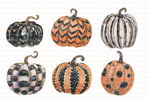 Halloween Glitter Pumpkin cliparts