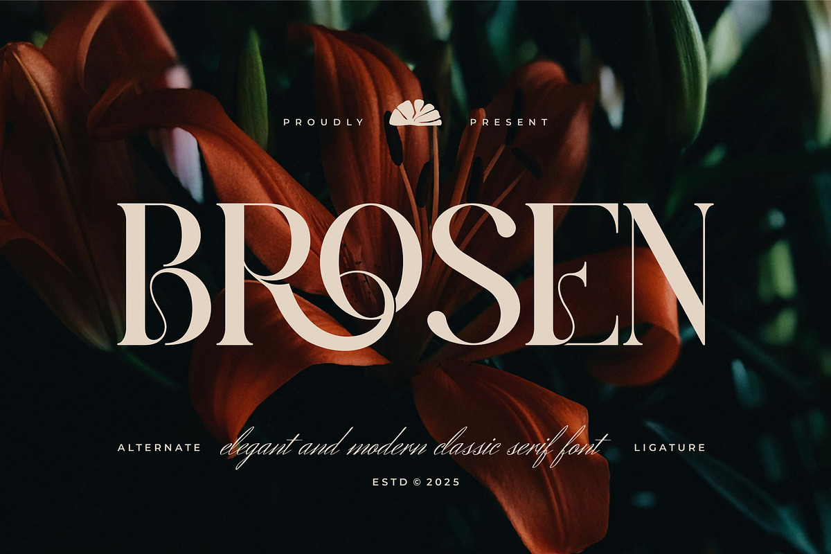 Brosen || Modern Classy Serif Font, a Serif Font by Ermedia Studio (Photo 1 of 10)