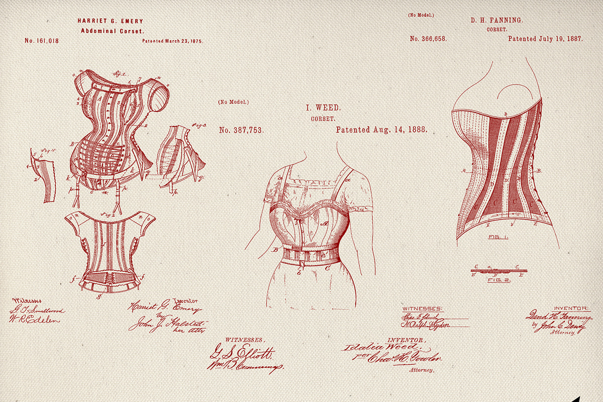 Corset Patent Drawing Brushes Set preview 2