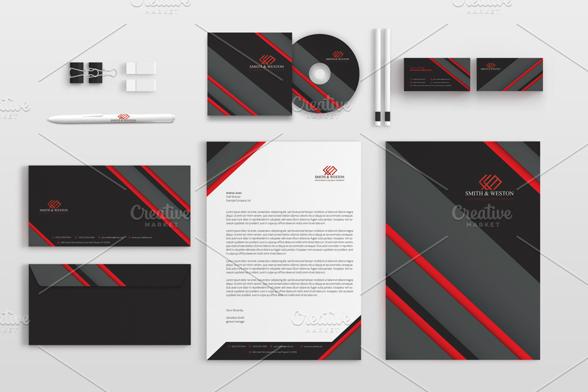 Corporate Stationery Pack, a Stationery Template by BettyDesign (Photo 2 of 9)