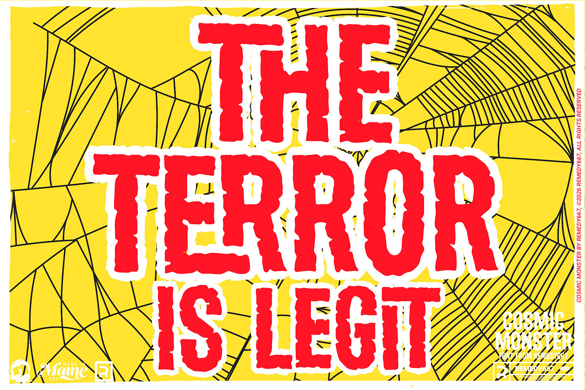 Cosmic Monster - Faux Ligature Font, a Sans Serif Font by Remedy667 (Photo 2 of 9)