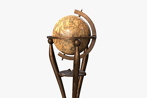 Vintage globe, a Furniture 3D Model by Snji | 3D Models