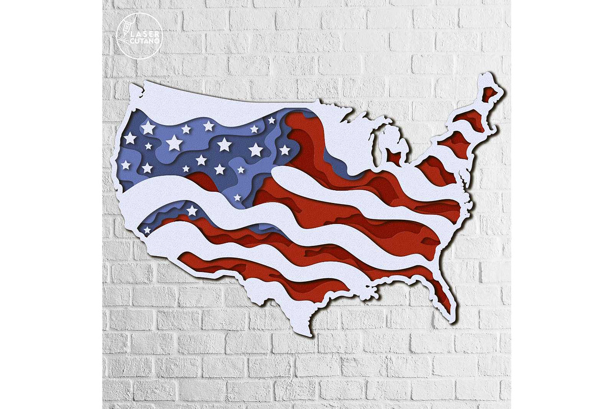 Independence Day Template USA Flag, a Templates & Theme by LaserCutano (Photo 7 of 7)