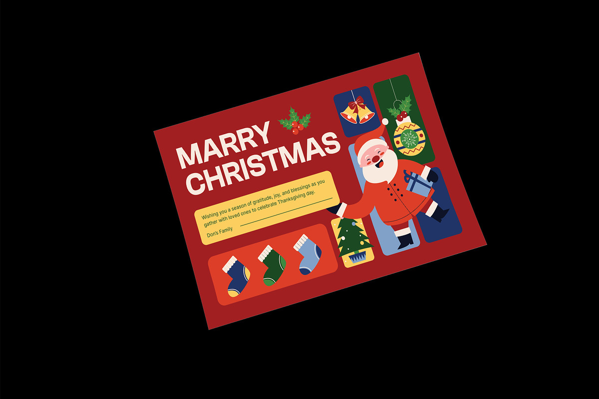 Christmas Greeting Card, a Card Template by Neermana (Photo 3 of 4)