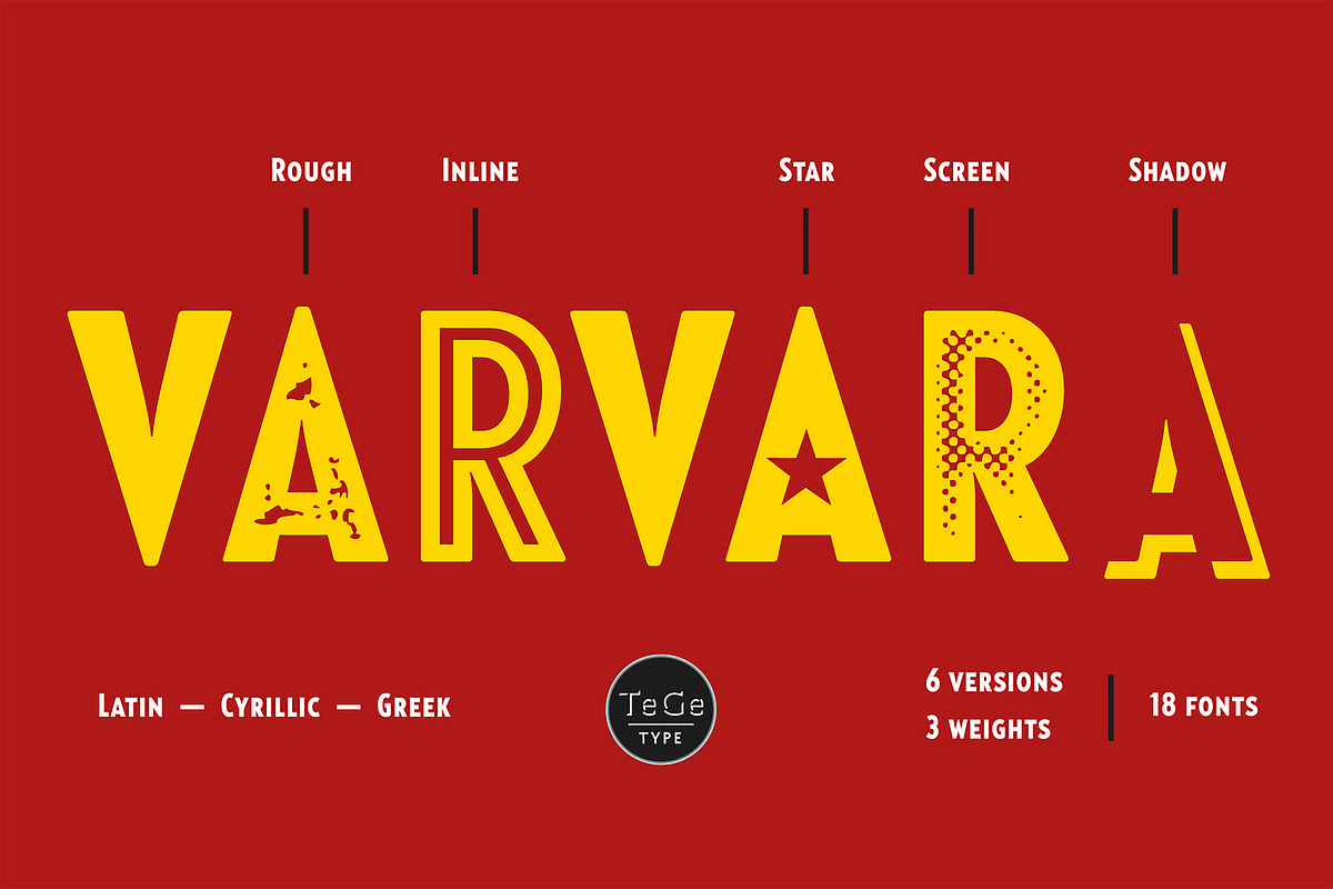 Varvara, a Sans Serif Font by TeGeType foundry (Photo 1 of 8)