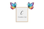 Watercolor Colorful Butterfly Png, an Illustration by Creative Art (Thumbnail 9 of 9)