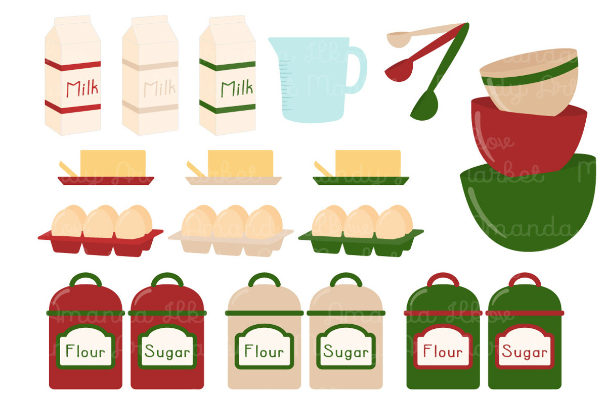 Christmas Baking Clipart & Vectors, an Illustration by Amanda Ilkov (Photo 4 of 4)