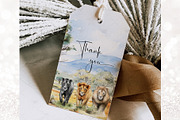 Safari  Animals Watercolor Clipart, an Illustration by BigCakeBee (Thumbnail 4 of 4)