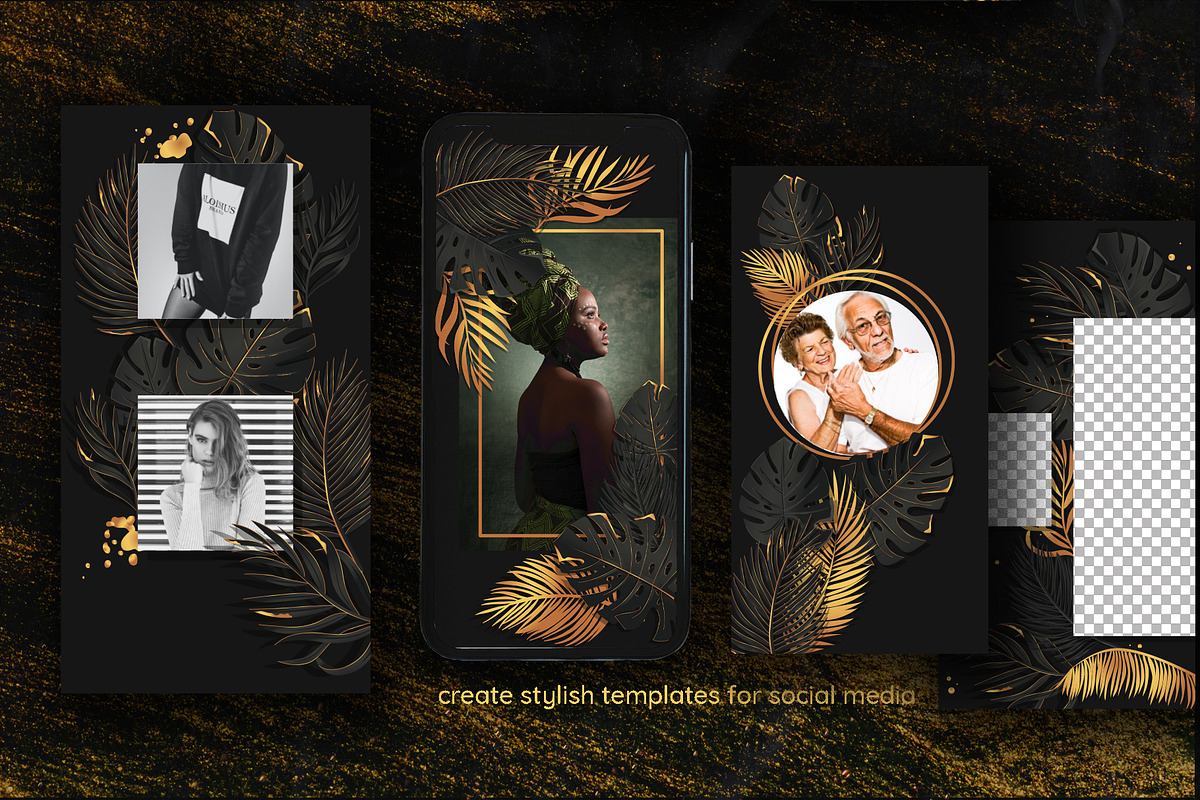 Black & Gold Tropical Leaves, an Object Graphic by Kate Galunga Artstore (Photo 3 of 5)