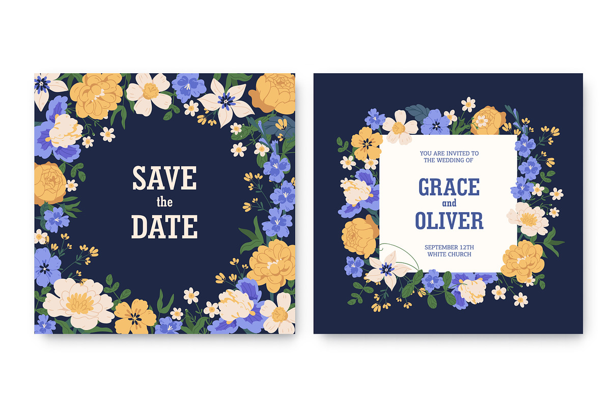 Wedding invitation cards and labels, a Decorative Illustration by Good Studio (Photo 2 of 5)