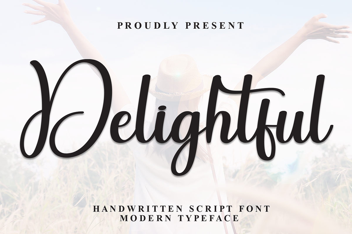 Delightful | Script Font, a Handwritten Font by Scratchones (Photo 1 of 8)