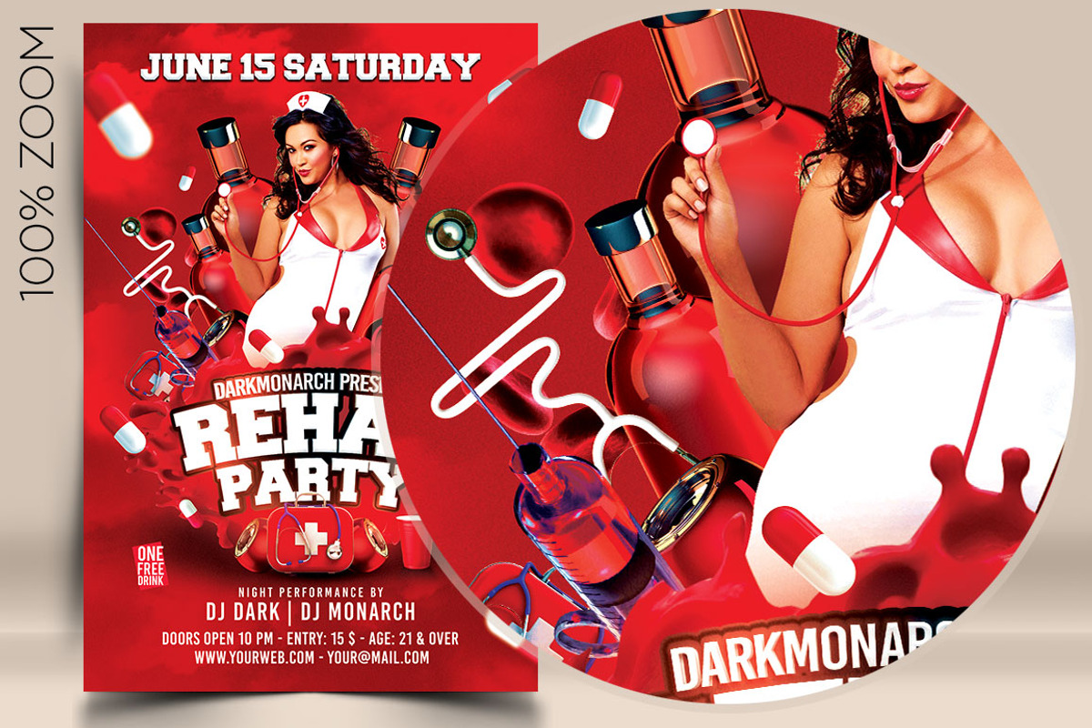 Rehab Party Flyer, a Flyer Template by darkmonarch (Photo 2 of 4)