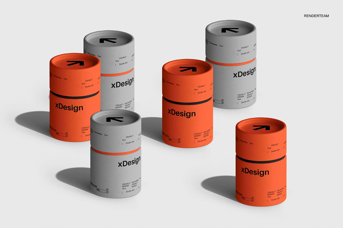 Paper Tubes Mockups, a Packaging Mockup by Renderteam (Photo 4 of 6)