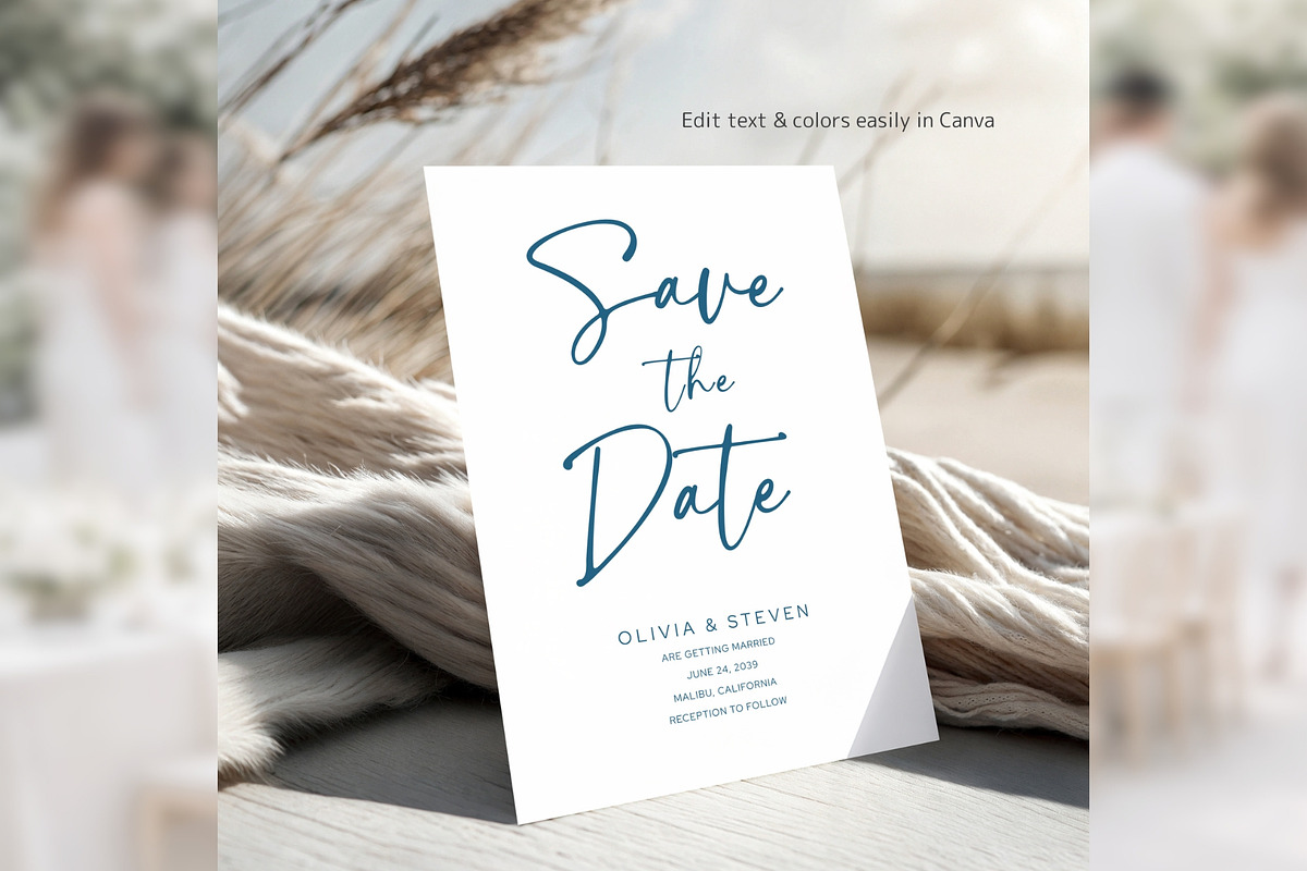 Modern Script Save the Date bd007, an Invitation Template by TyphoonStudio (Photo 5 of 10)