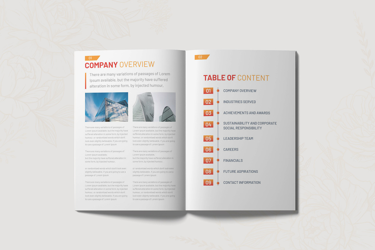 Pages company profile brochure, a Brochure Template by Kazi Hossain