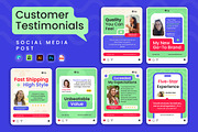 Customer Testimonials - Social Media, a Social Media Template by Jiwstudio (Thumbnail 1 of 5)
