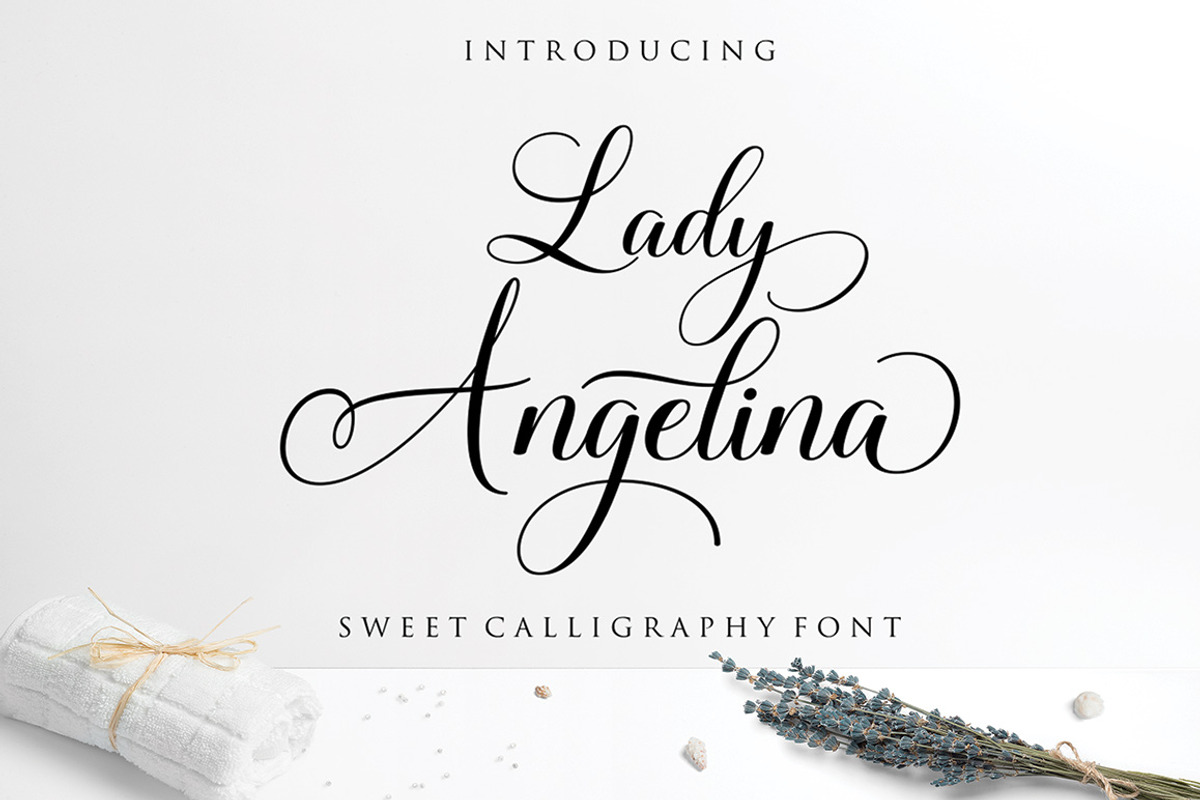 Lady Angelina Script, a Script Font by Megatype (Photo 9 of 9)