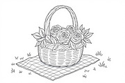 Floral Bouquet Line Art Set, an Illustration by BIPLOB EXPERT (Thumbnail 5 of 9)
