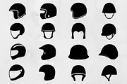 Helmet Silhouette SVG, an Object Illustration by newminddesign (Thumbnail 1 of 3)