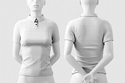 Female Polo Shirt Mockup, a Shirt Mockup by zpackcreative (Thumbnail 3 of 5)