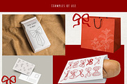 Flowers and Bows graphic line art, a Decorative Illustration by Nataly_is_Drawing (Thumbnail 6 of 11)