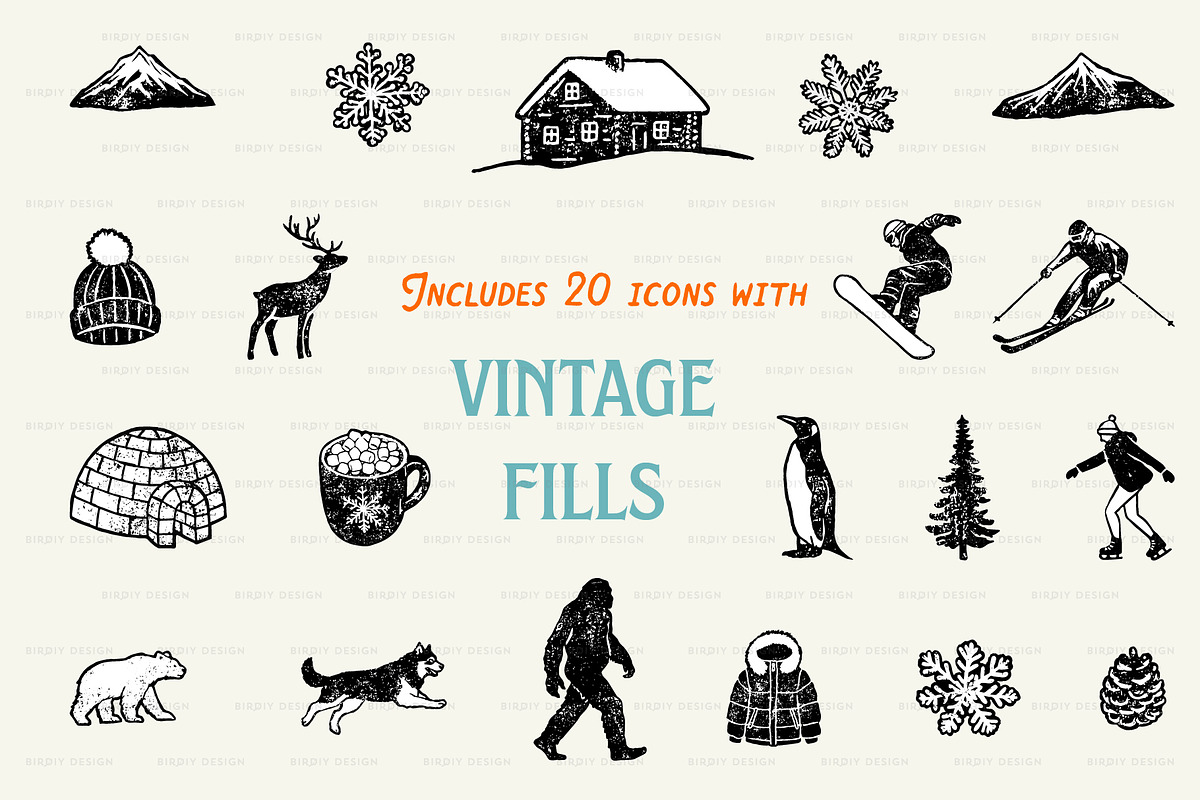 Winter Wonderland Icons, a Solid Icon by BirDIY Design (Photo 4 of 12)