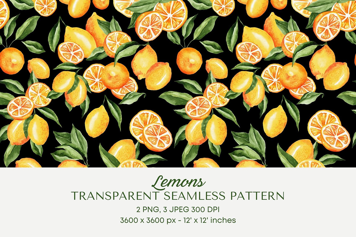 Premium Lemon Seamless Pattern, a Pattern Graphic by ilonitta