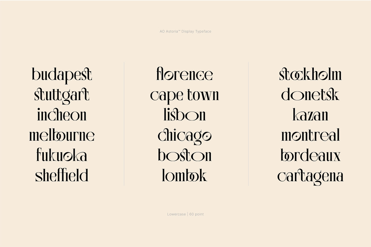AO Astoria - Display Typeface, a Serif Font by OwunStudio (Photo 18 of 25)