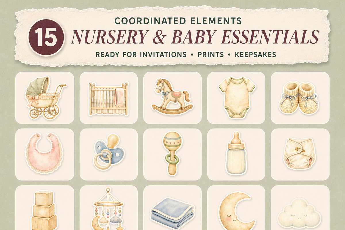 Tender Beginnings Baby Clipart, an Object Graphic by KamimiArt (Photo 4 of 8)