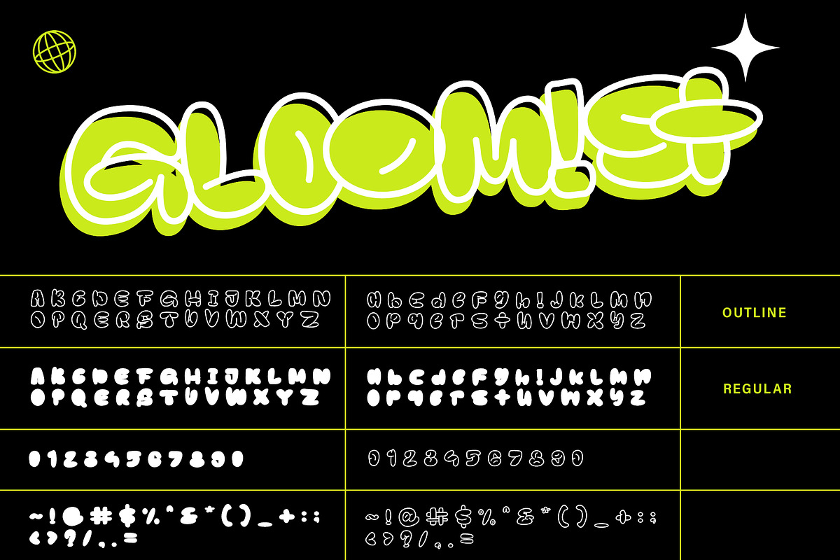 Gloomist - Bold Bubble Display Font, a Symbol Font by Jadatype.id (Photo 8 of 8)