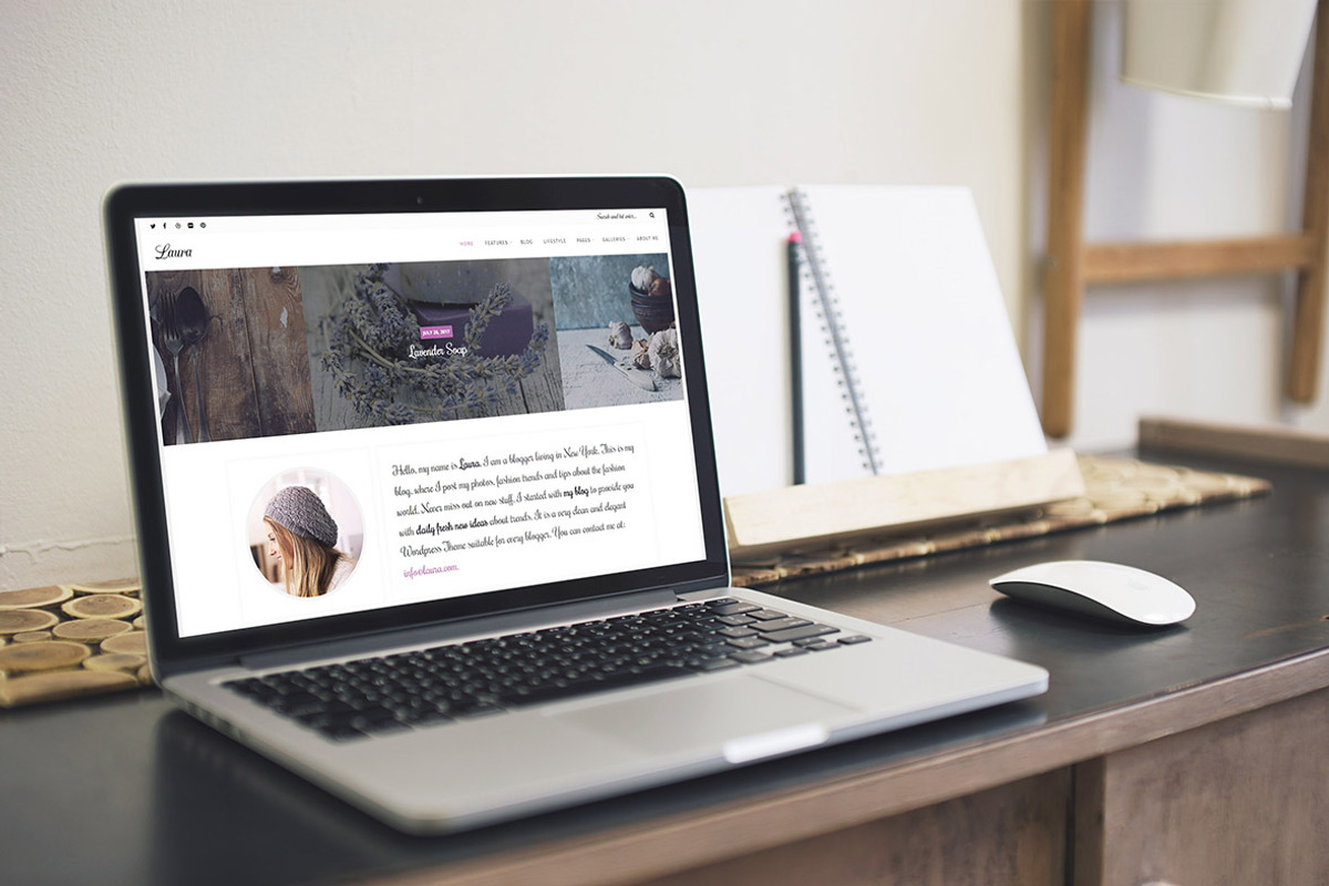 Laura - A Feminine WordPress Blog, a WordPress Template by PremiumCoding