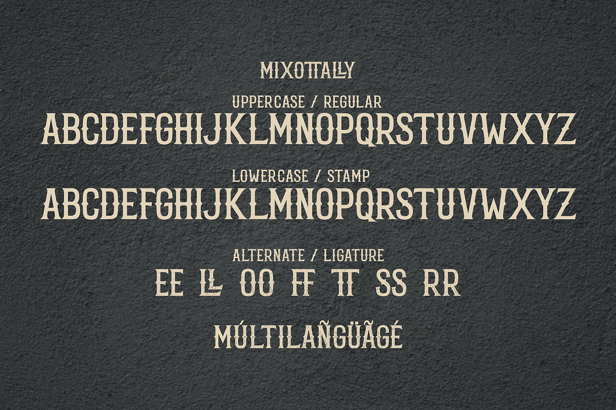 mixottally - serif vintage display f, a Font by zamjumps (Photo 9 of 10)