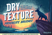 Dry Texture Brushes for Procreate, a Brush Add-On by Nathan Brown (Thumbnail 1 of 8)
