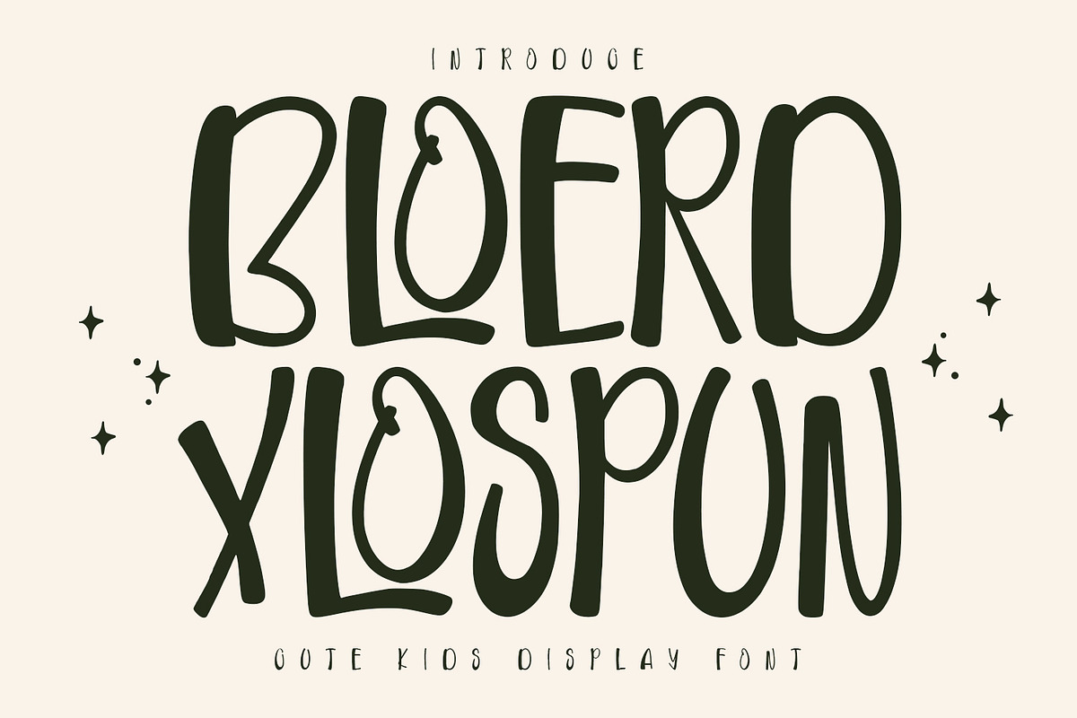 Bloerd Xlospun Cute Kids Display, a Handwritten Font by Maulana Creative (Photo 1 of 8)
