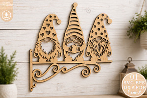 Christmas Gnomes Laser Cut SVG, an Object Graphic by Rose Art