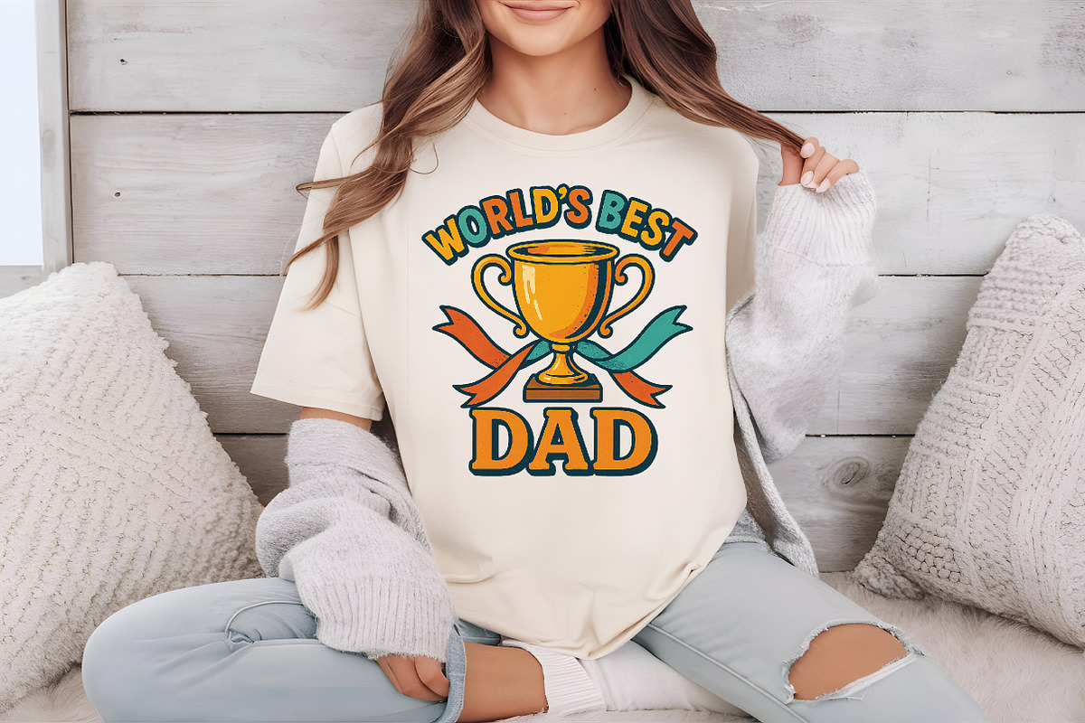 World's Best Dad Sublimation PNG, an Illustration by DreamCafeArt (Photo 5 of 7)