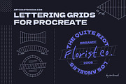 Lettering Grid Procreate Stamps, a Brush Add-On by Artcoast Std. (Thumbnail 1 of 4)