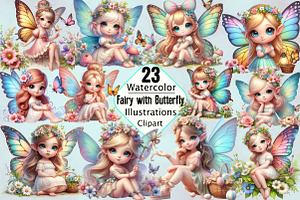 Cute Fairy With Butterfly Sublimatio