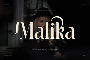 Malika Elegant Ligature Serif Font, a Font by Graphicxell
