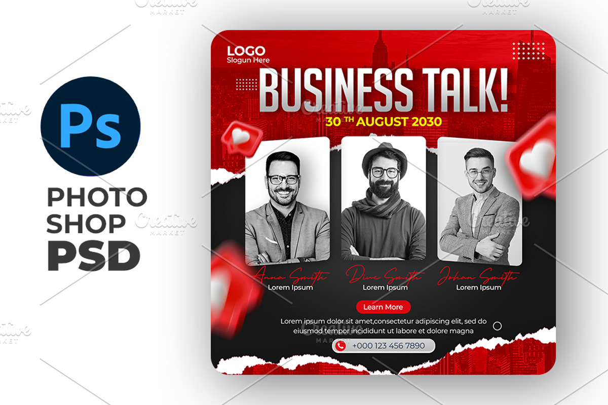 Business Social Media Post Template, a Social Media Template by Artonix (Photo 2 of 3)