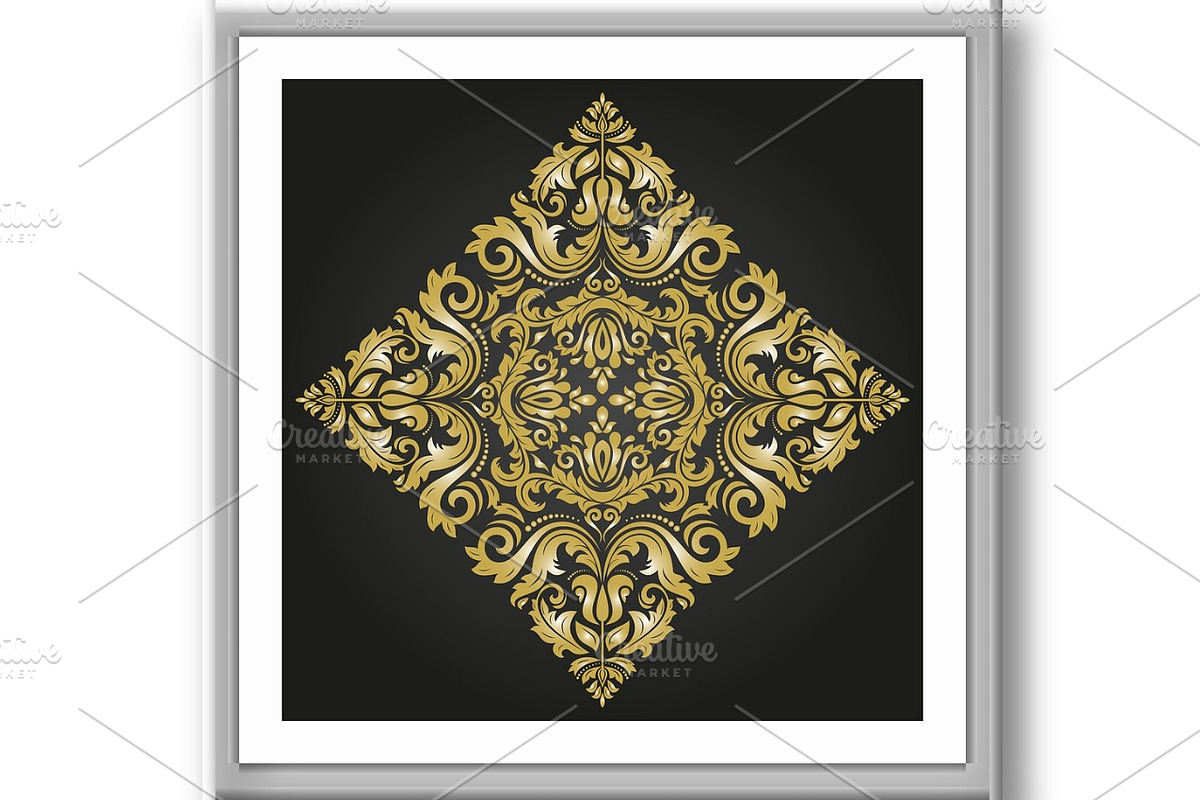 Damask Vector Oriental Pattern, a Decorative Illustration by FineArtStudio (Photo 2 of 3)