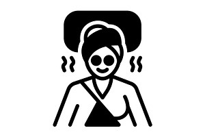 Spa massage solid icon, a Solid Icon by Creative priyanka