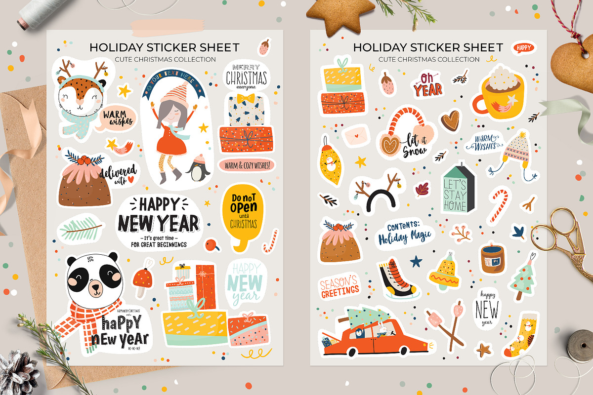 Cute Christmas & New Year BUNDLE, a Seasonal Illustration by Ruslana Lubenets (Photo 93 of 104)